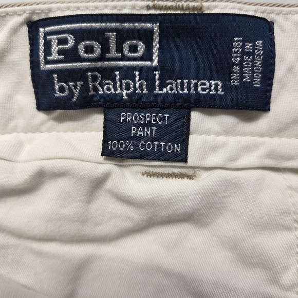 Polo Ralph Lauren Chino Pants Straight Khaki‎ 38x30 Prospect Pant Cotton Flat - Picture 7 of 8